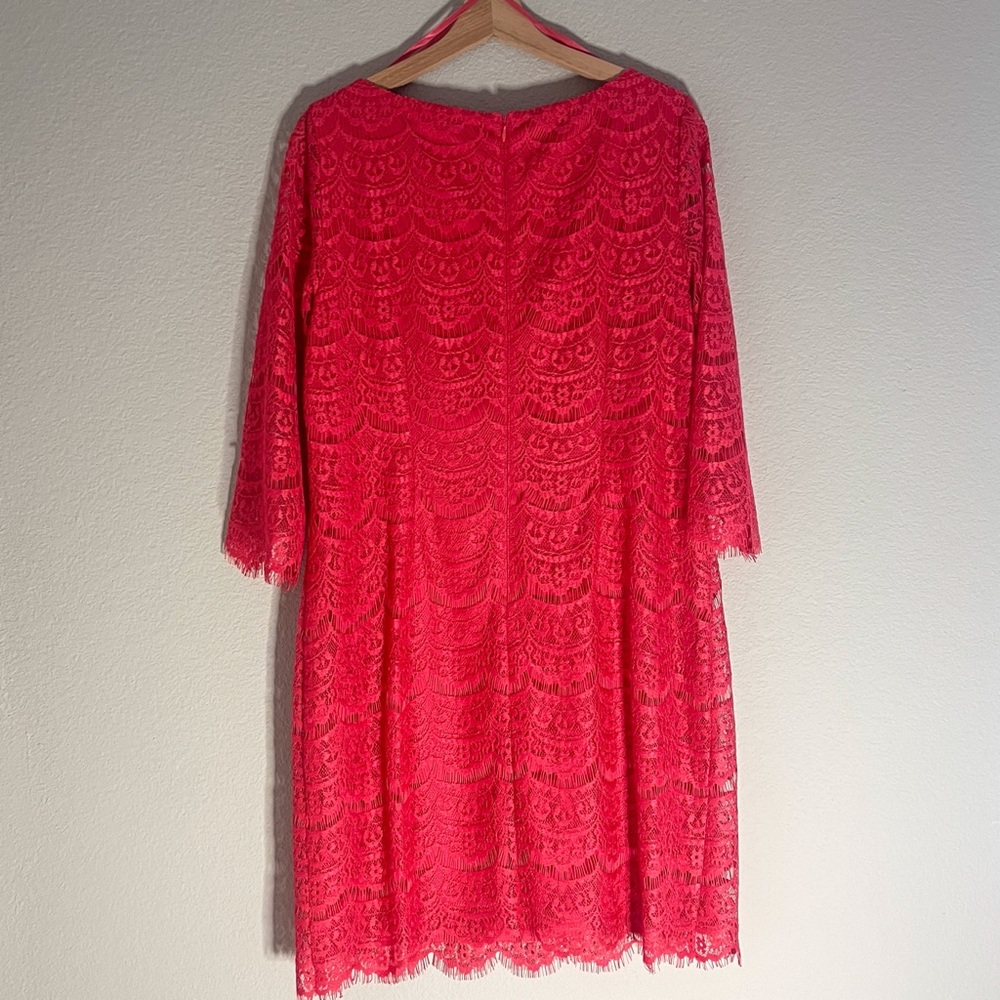 Jessica Howard size 14 pink lace overlay dress - Picture 2 of 4